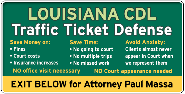 Pointe Coupee Parish, Louisiana CDL Commercial Drivers speeding Ticket graphic 1