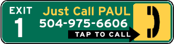 Call 504-975-6606 for Pointe Coupee Parish, Louisiana ticket attorney Paul Massa Exit 1 graphic
